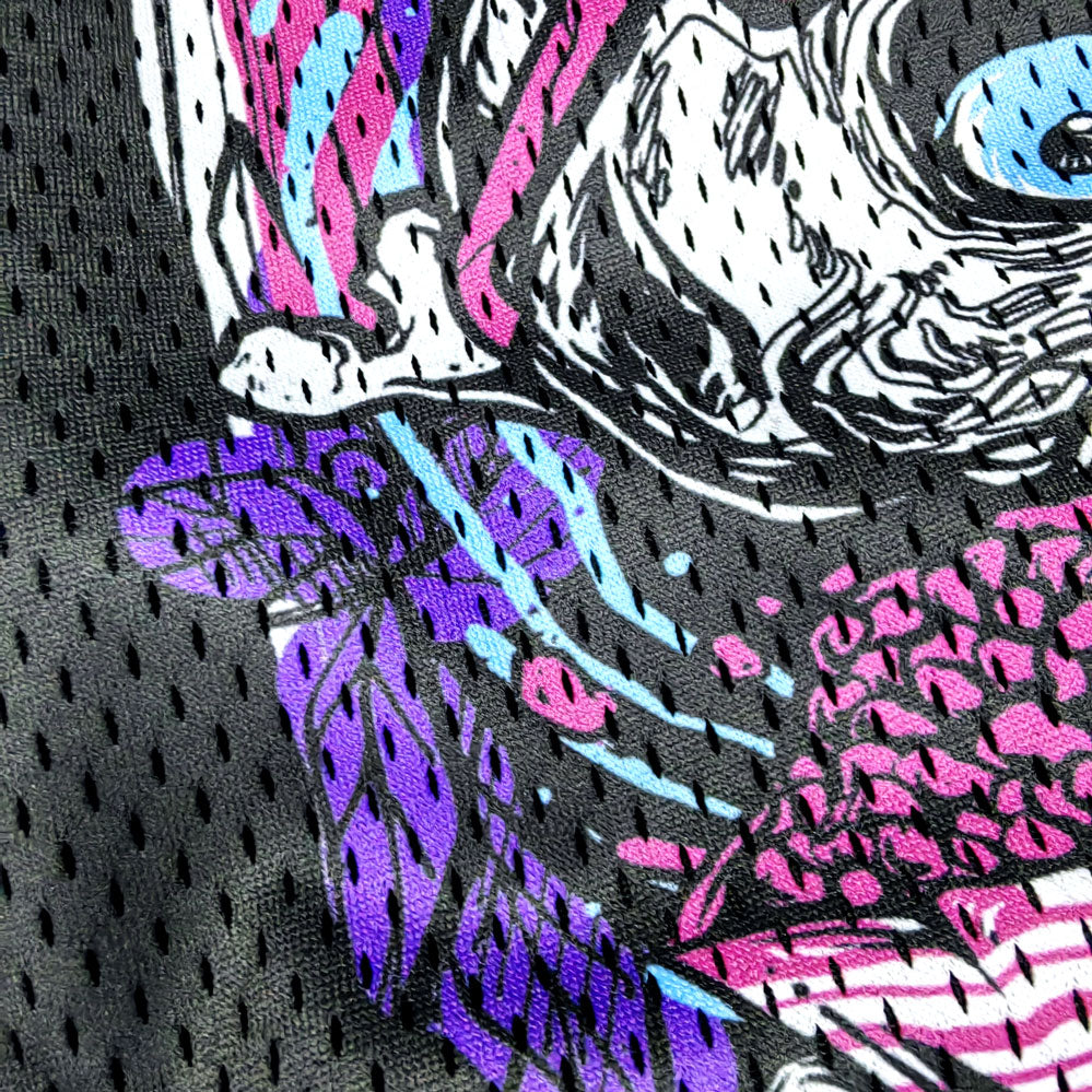 factory custom high quality screen printing mesh basketball jersry shorts