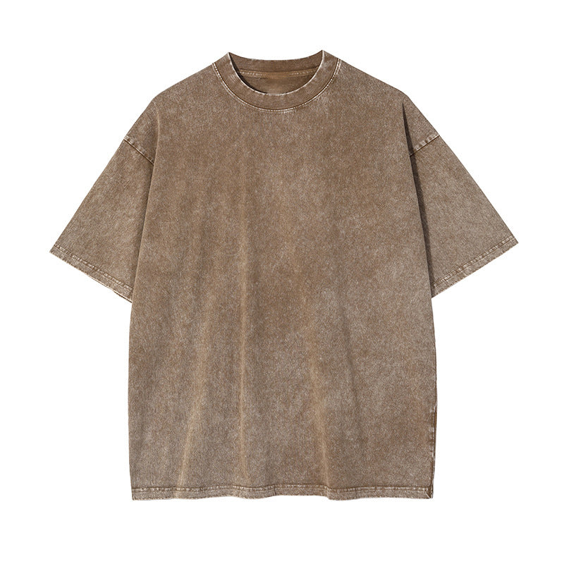 Batik acid wash t shirt men high quality 250 gsm cotton heavyweight custom logo designer blank t-shirt