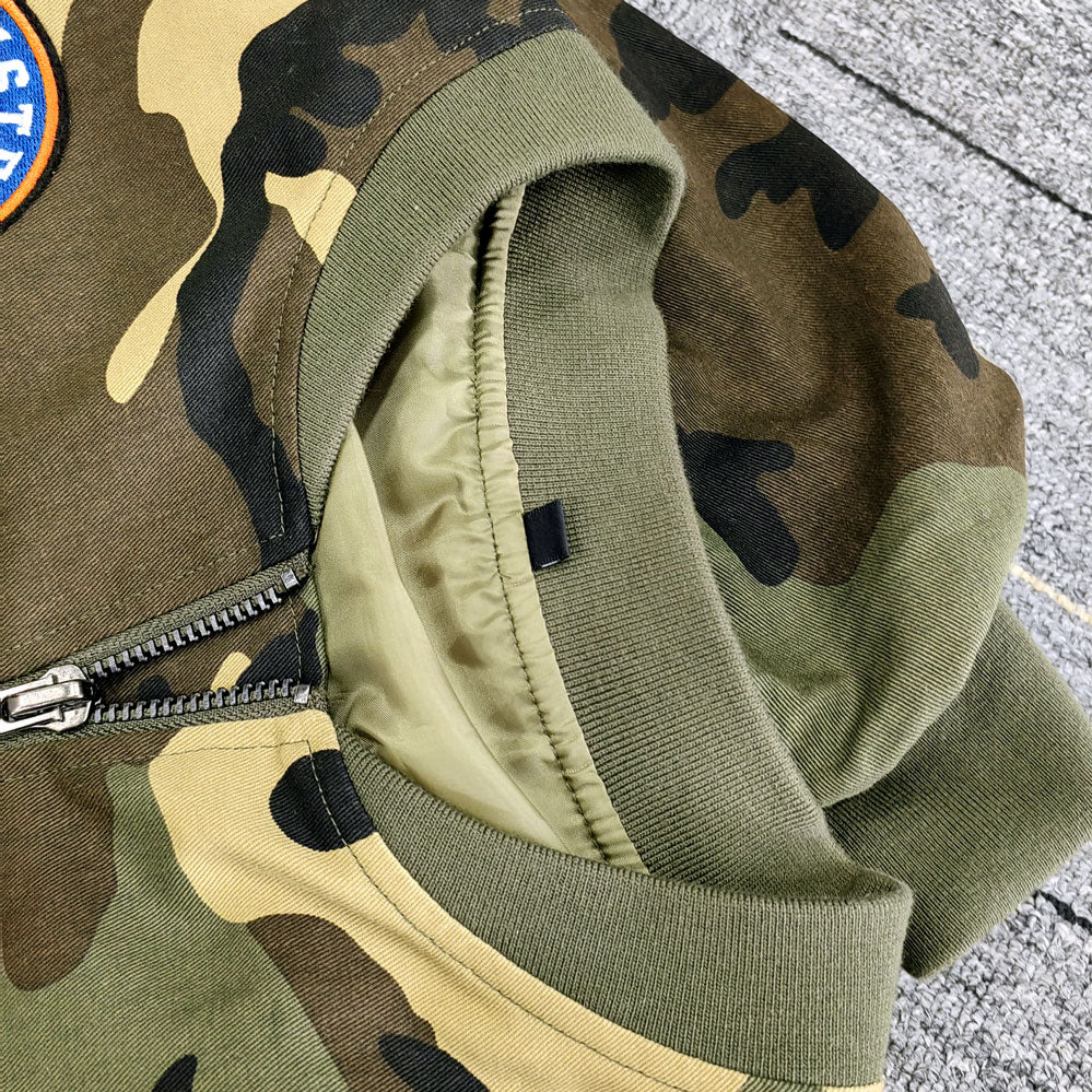 FACTORY custom applique embroidery fashion camouflage mens windbreaker jacket