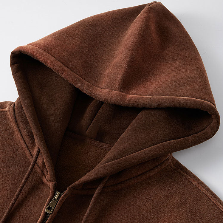 manufacturer washed monkey gradient Expo velvet zipper hoodie American retro brand man