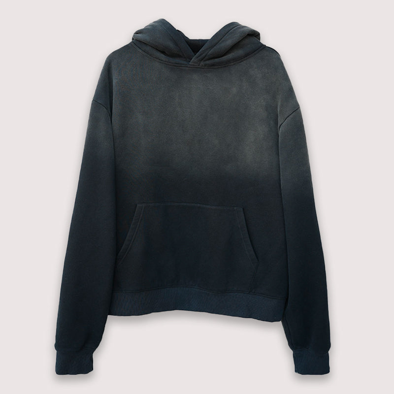 Fleece Vintage Washed Hoodies Sweatpants Sets Men Custom Logo Striped Trimmed Shorts Sweatpants Solid Color Hoodie