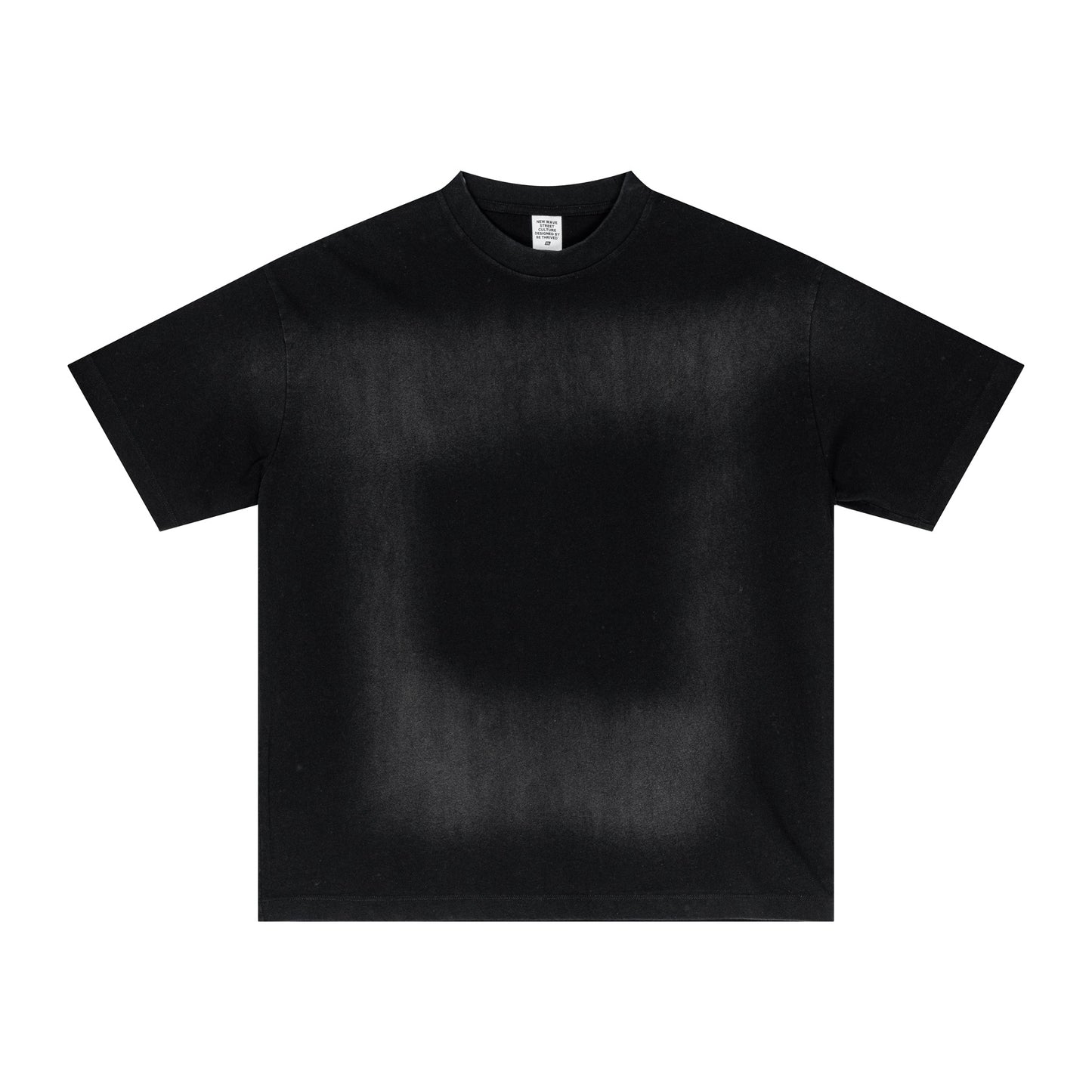 Hot sale sprayed monkey wash short-sleeved shirt for men pure cotton and old men's T-shirt