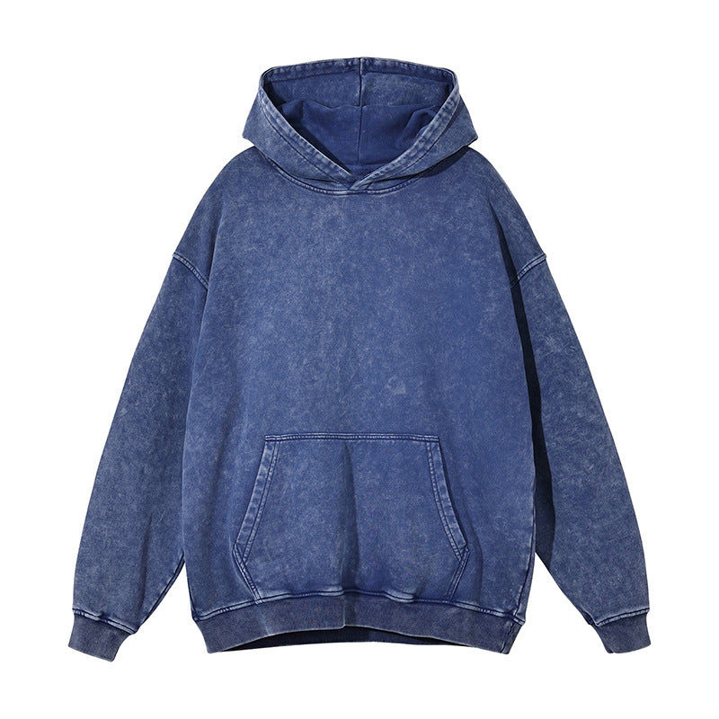 Heavy 420G vintage batik made hoodie loose wash water men fashion new hoodie