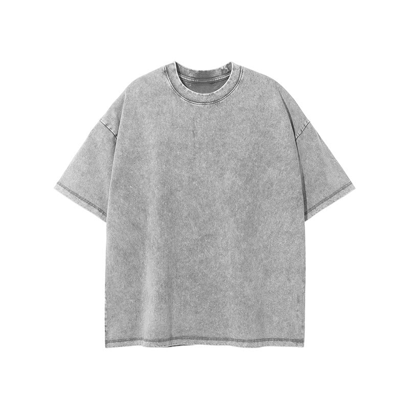 Batik acid wash t shirt men high quality 275 gsm cotton heavyweight custom logo designer blank t-shirt