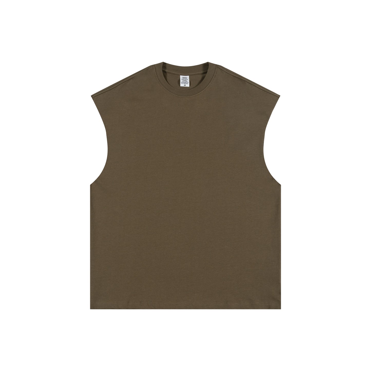 305G cool fabric solid color sports vest oversized fitness vest T-shirt