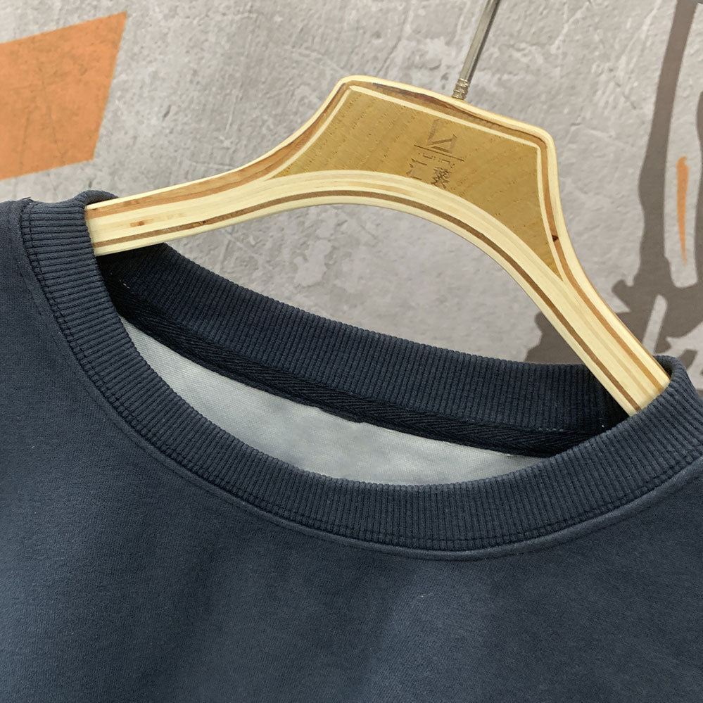 FACTORY heavyweight streetwear cropped hoodie men custom logo 3d puff print raw hem hoodie