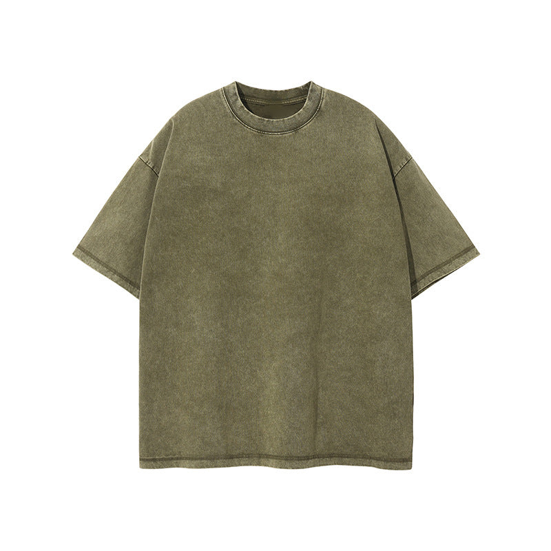 Batik acid wash t shirt men high quality 275 gsm cotton heavyweight custom logo designer blank t-shirt