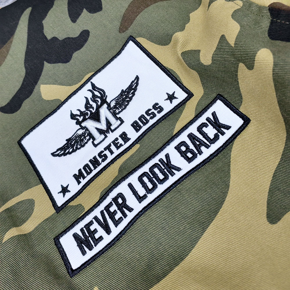 FACTORY custom applique embroidery fashion camouflage mens windbreaker jacket