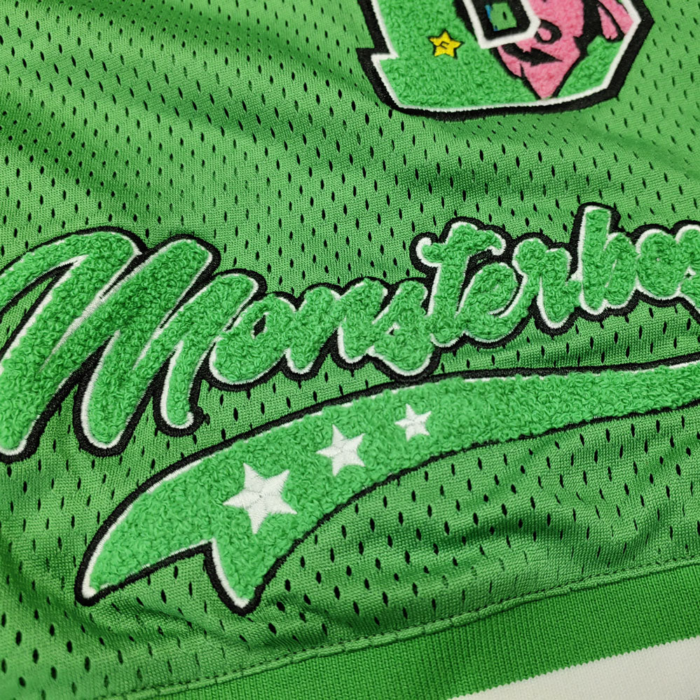 factory high quality custom embroidery mesh basketball jersry shorts