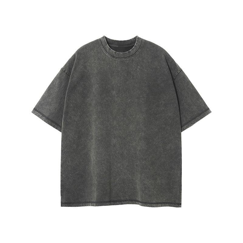 Batik acid wash t shirt men high quality 275 gsm cotton heavyweight custom logo designer blank t-shirt