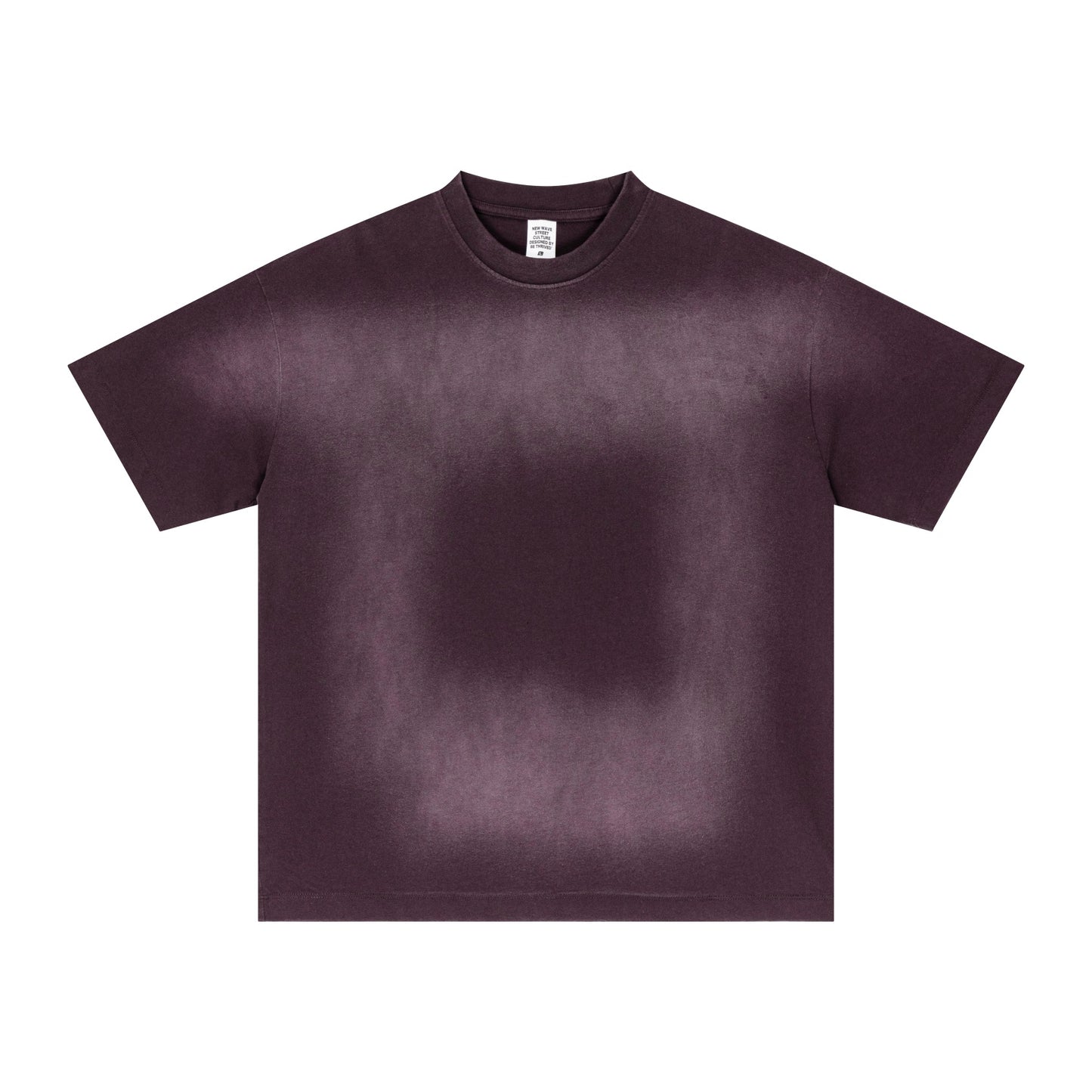 Hot sale sprayed monkey wash short-sleeved shirt for men pure cotton and old men's T-shirt