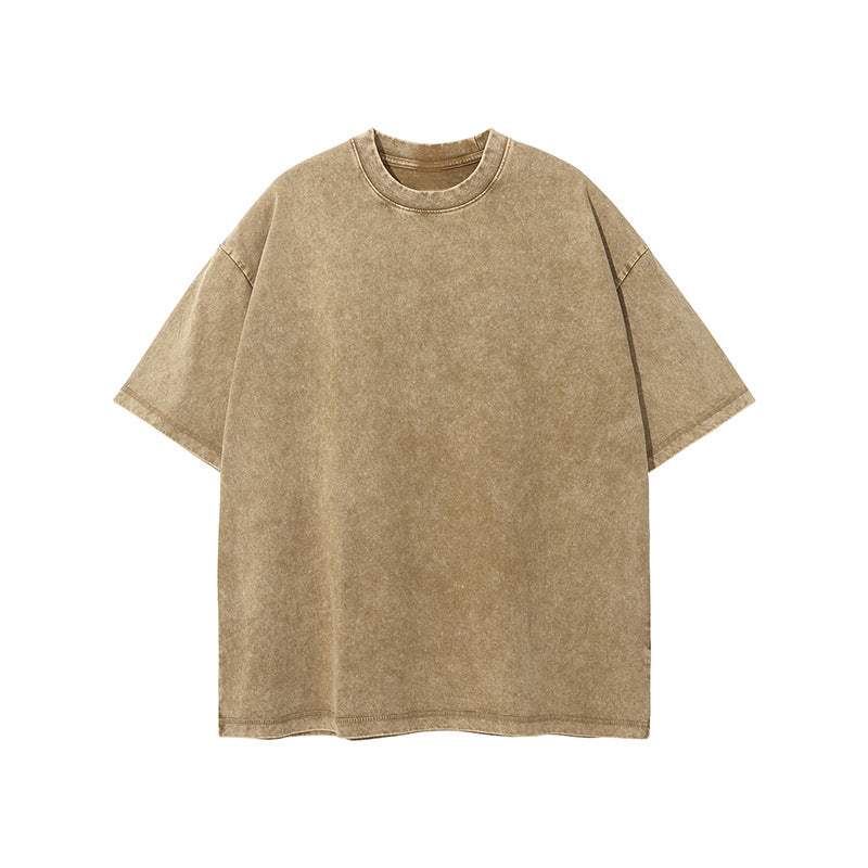 Batik acid wash t shirt men high quality 275 gsm cotton heavyweight custom logo designer blank t-shirt