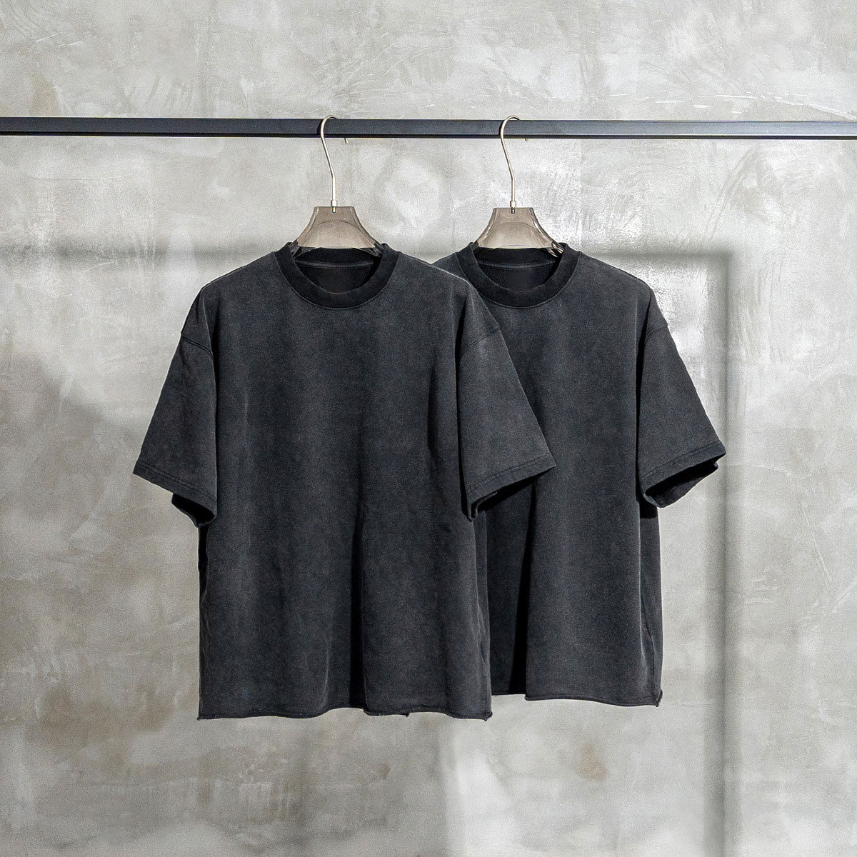 Huili manufacturer American heavy wash to do old round neck short sleeve T-shirt men high street fashion brand large size men's wear