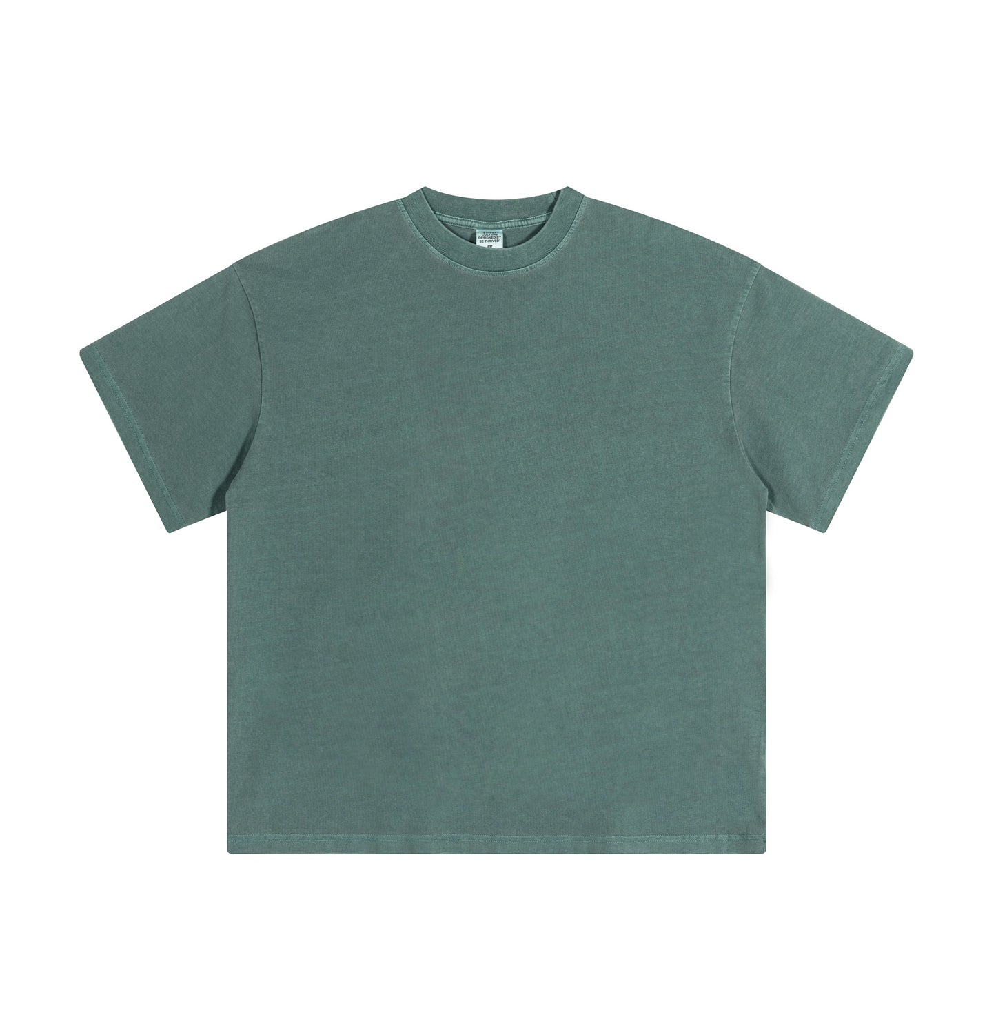 Solid color pure cotton men's short-sleeved blank shirt oversized short-sleeved T-shirt