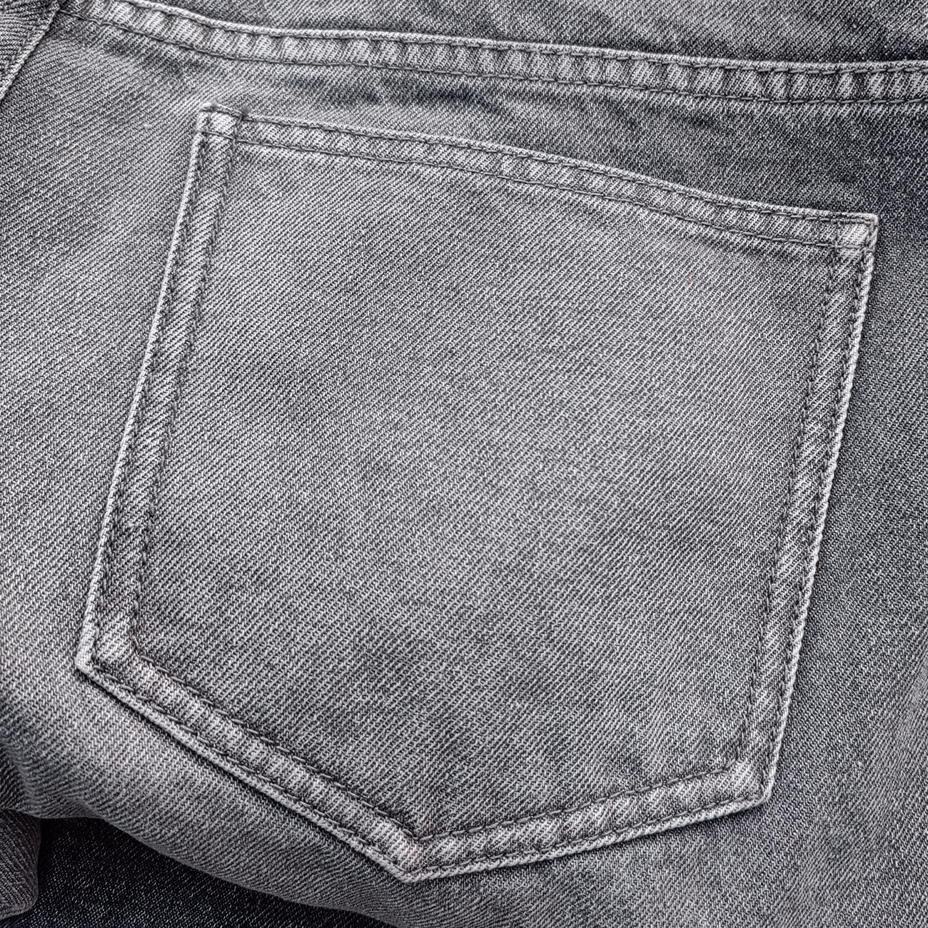 Acid Wash Baggy Jeans - Smoke Gray Pinched Seam Straight Leg Y2K Streetwear