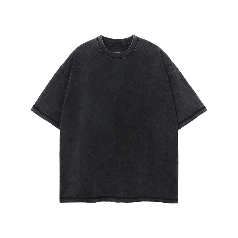 Batik acid wash t shirt men high quality 275 gsm cotton heavyweight custom logo designer blank t-shirt