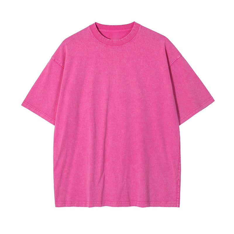 Batik acid wash t shirt men high quality 250 gsm cotton heavyweight custom logo designer blank t-shirt