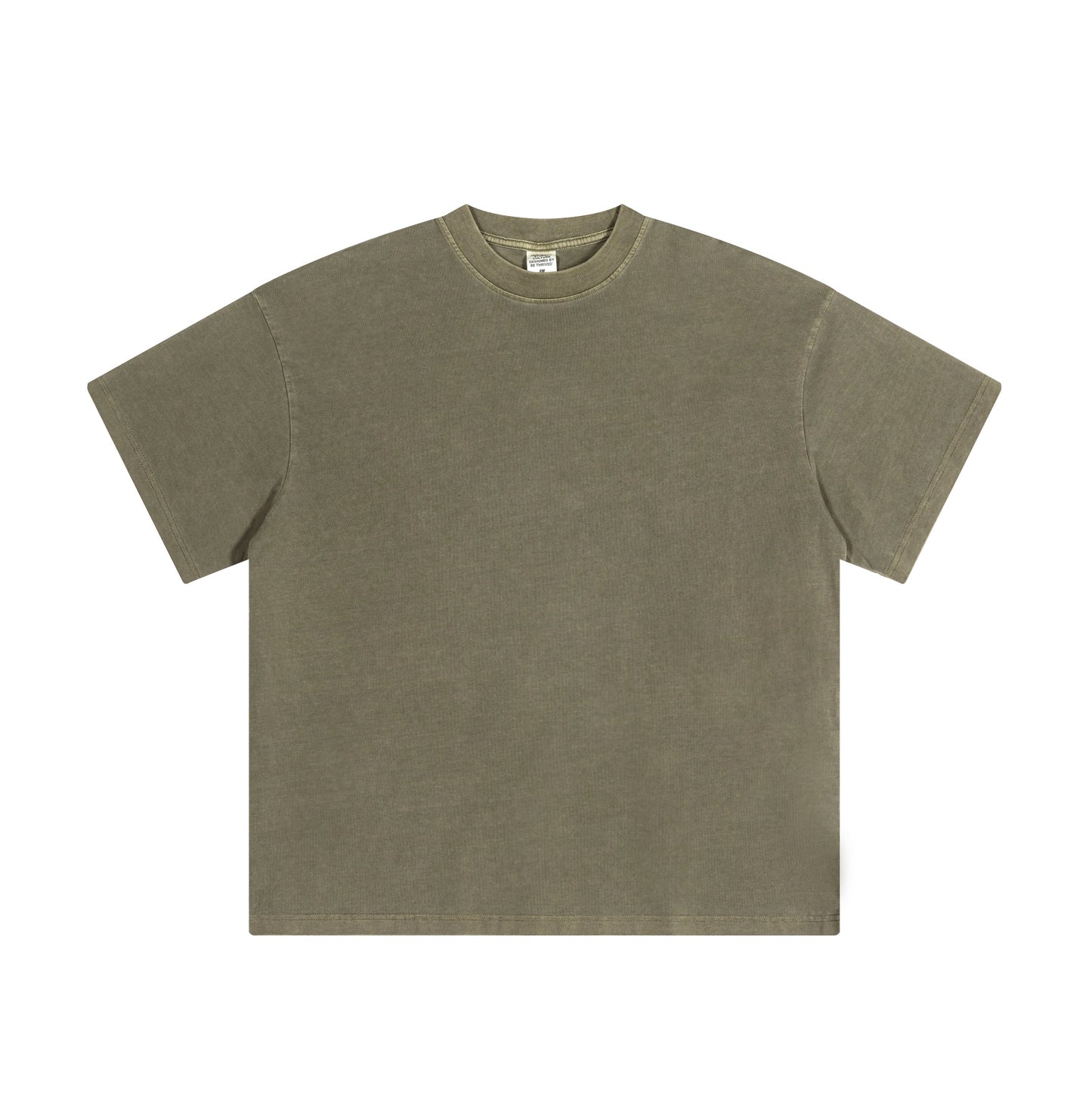 Solid color pure cotton men's short-sleeved blank shirt oversized short-sleeved T-shirt