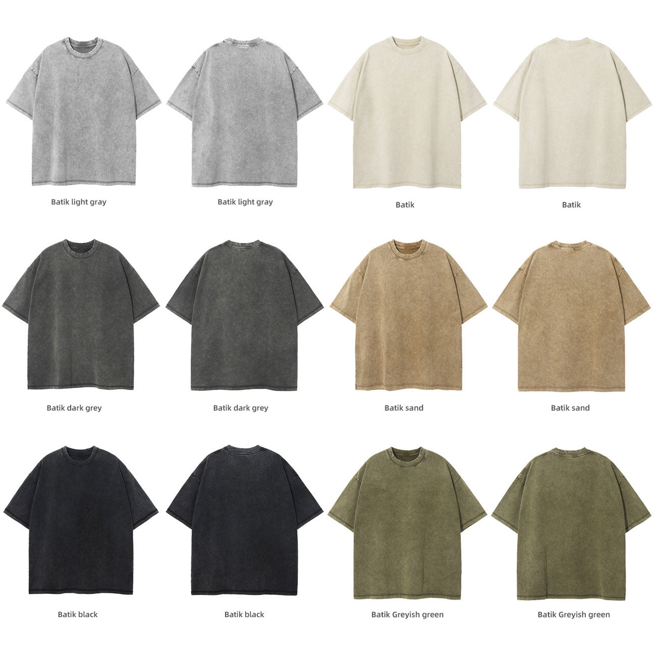 Batik acid wash t shirt men high quality 275 gsm cotton heavyweight custom logo designer blank t-shirt