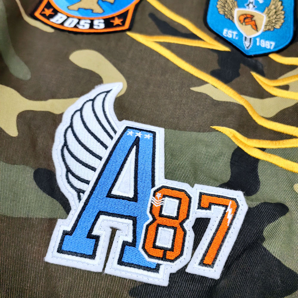 FACTORY custom applique embroidery fashion camouflage mens windbreaker jacket