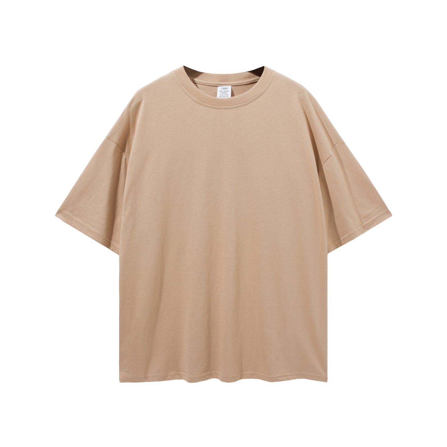 Solid color pure cotton men's short-sleeved blank shirt oversized short-sleeved T-shirt