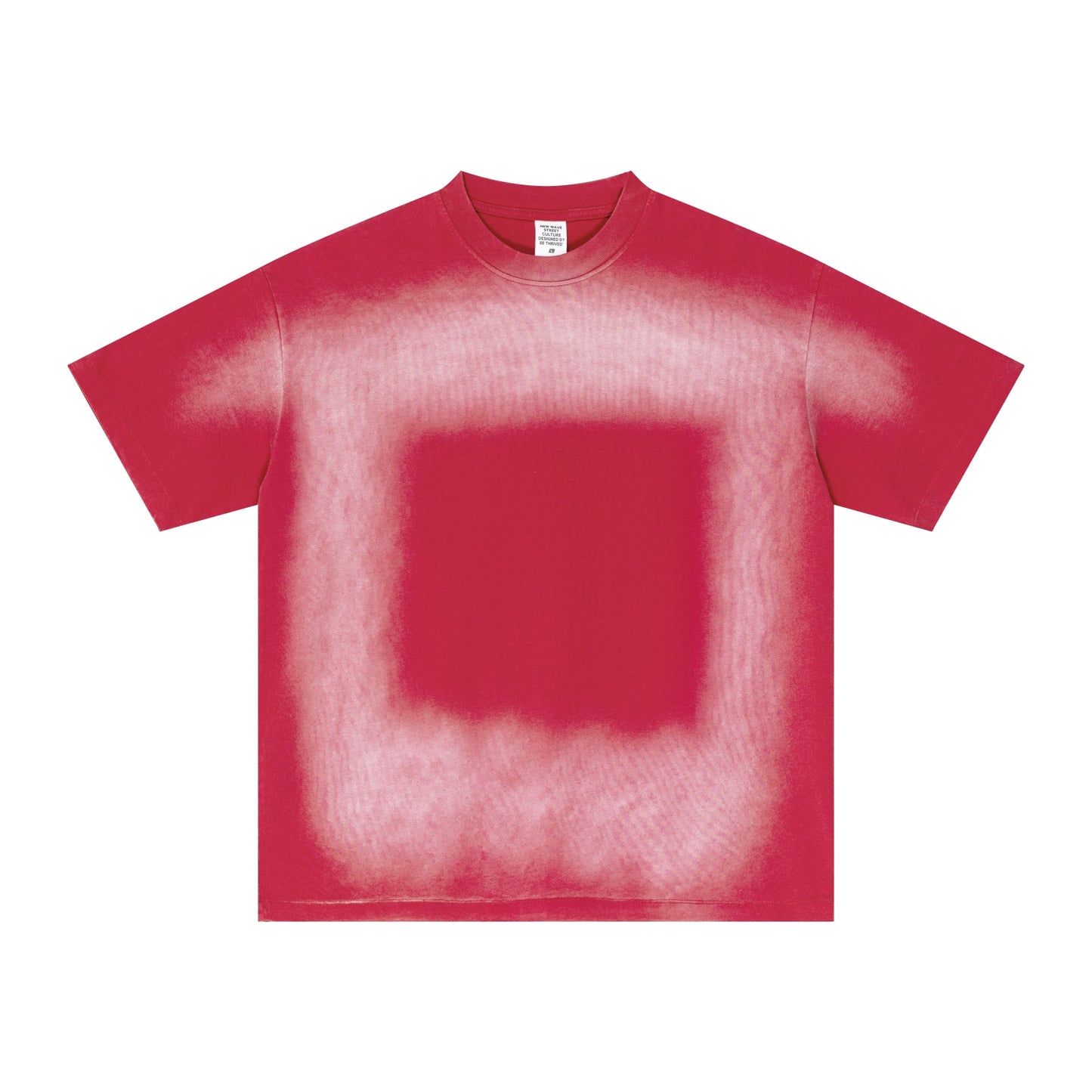 Hot sale sprayed monkey wash short-sleeved shirt for men pure cotton and old men's T-shirt