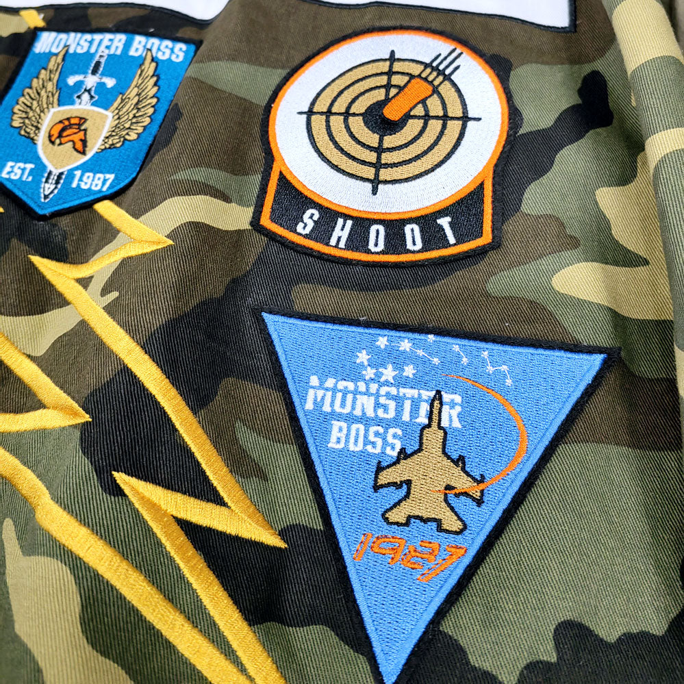 FACTORY custom applique embroidery fashion camouflage mens windbreaker jacket