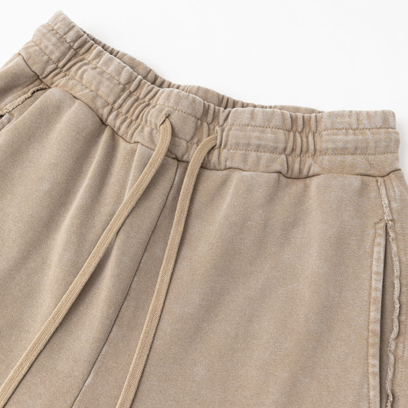 Spliced double waist wide-leg pants sports straight-leg sweatpants men