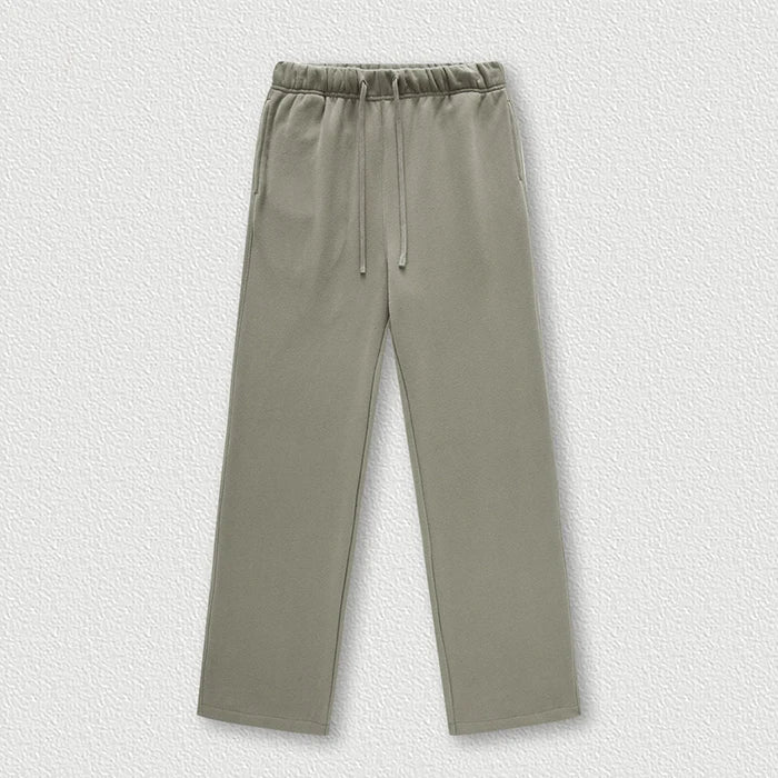 Clothing Factory Oem Customized 100% Cotton French Terry Plain Blank Sweatpants Men Heavyweight Straight Leg Sweatpants