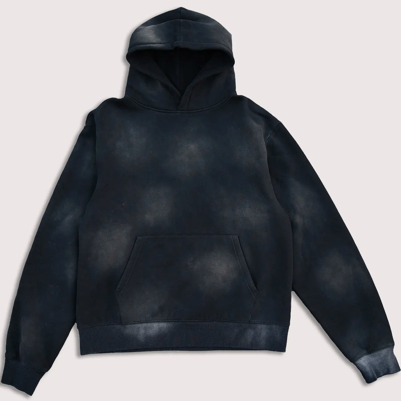Acid Washed Fleece Hoodies Sweatpants Sets Men Custom Striped Trimmed Shorts Sweatpants Solid Color Hoodie