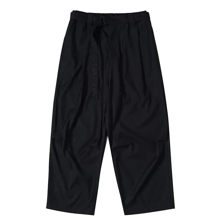 HL-Hersteller hochwertiger, locker sitzender Blanko-Nylon-Hosen mit individueller Stickerei, Herren-Polyester-Cargohose mit weitem Bein und Fallschirm