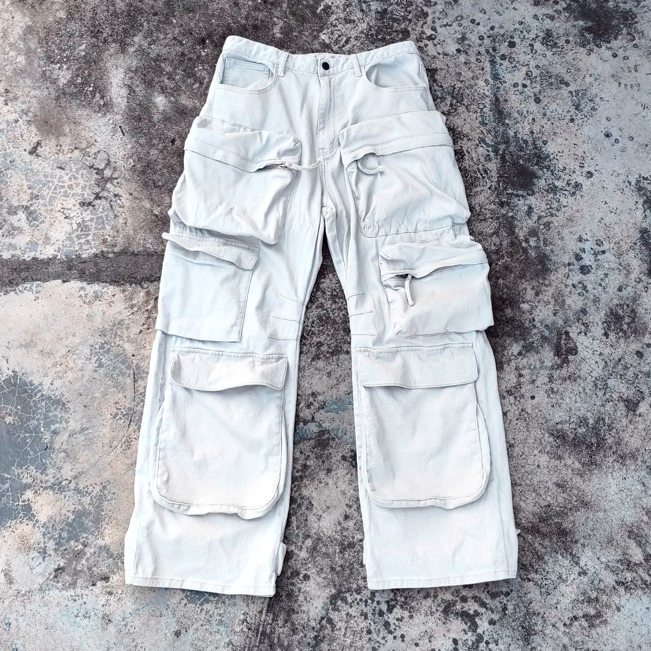 Streetwear Cargo Pants Men Custom Heavy Cotton Vintage Wash Work Pants Utility Tactical Cargo Pants for Men