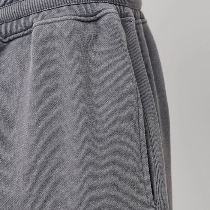 Oem Custom Acid Wash Knitted Pants Oversized Men 100% Cotton Vintage Washed Heavyweight Split Bottom Wide Leg Sweatpants