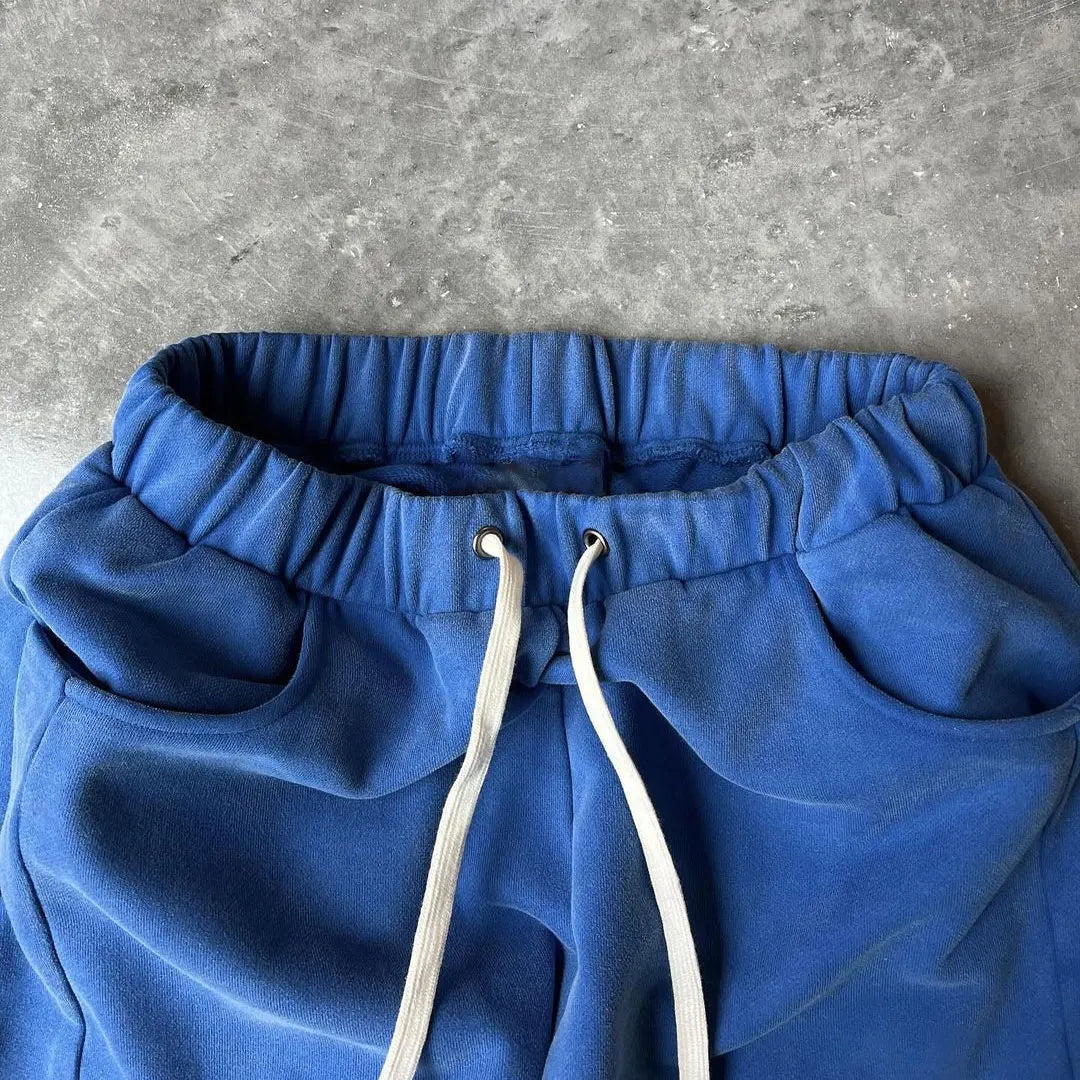 Drawstring Waist Blank Thick Cotton Sweatpants Men Wide Leg 500 Gsm Loose Fit Baggy Sweatpants