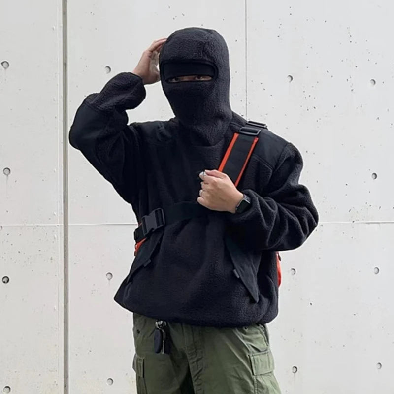 manufacturer wholesale heavyweight thick blank polar fleece hoodie custom logo winter no drawstring plain ninja sherpa hoodie