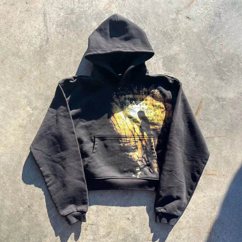 Heavy Weight Cotton Pullover Hoodie Custom Screen Printing Embroidered Graphic Oversized Fit Hot Selling Graphic