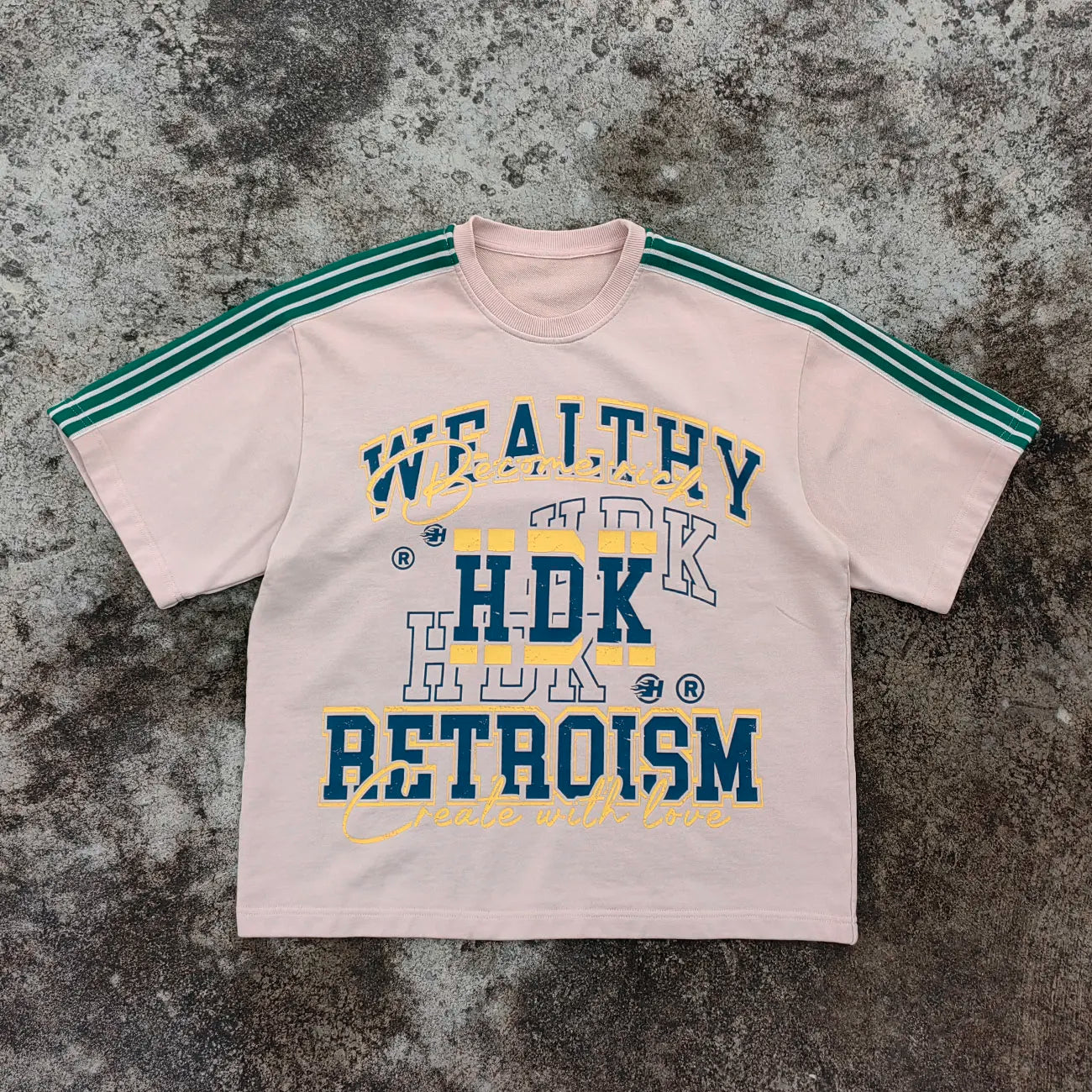 Custom Screen Printed Graphic T-shirts Short Sleeve Men 260 Gsm Heavy Weight Cotton Oversized Boxy T Shirt