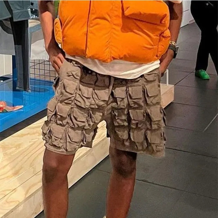 customiza tion utility multi-pocket men cargo shorts