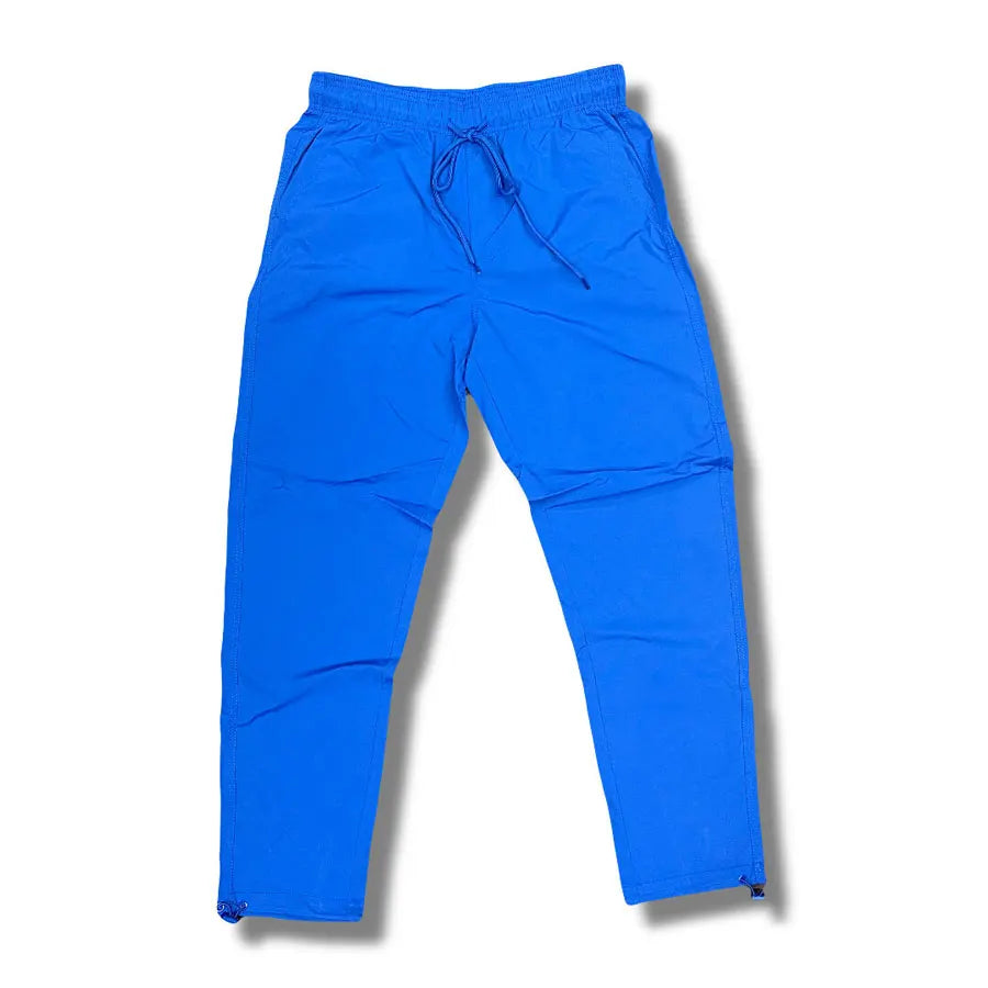 Oem Custom Elastic Waist Track Pants Men Solid Color Cargo Pants Straight Leg Windbreaker Pants
