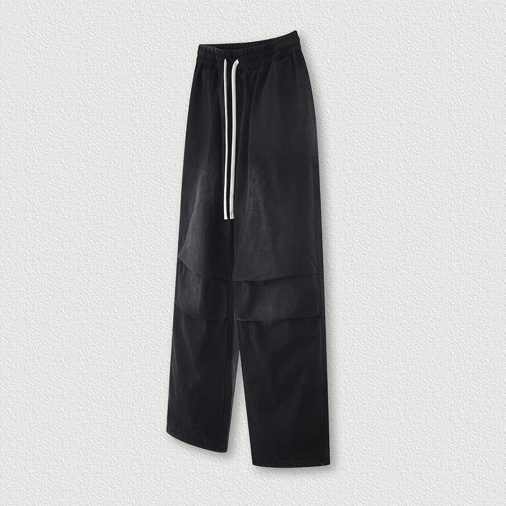 Winter Monkey Washed Gradient Woven Carpertner Outdoor Pants Oversized Wide Leg Men Sun Faded Thick Cotton Cargo Pants