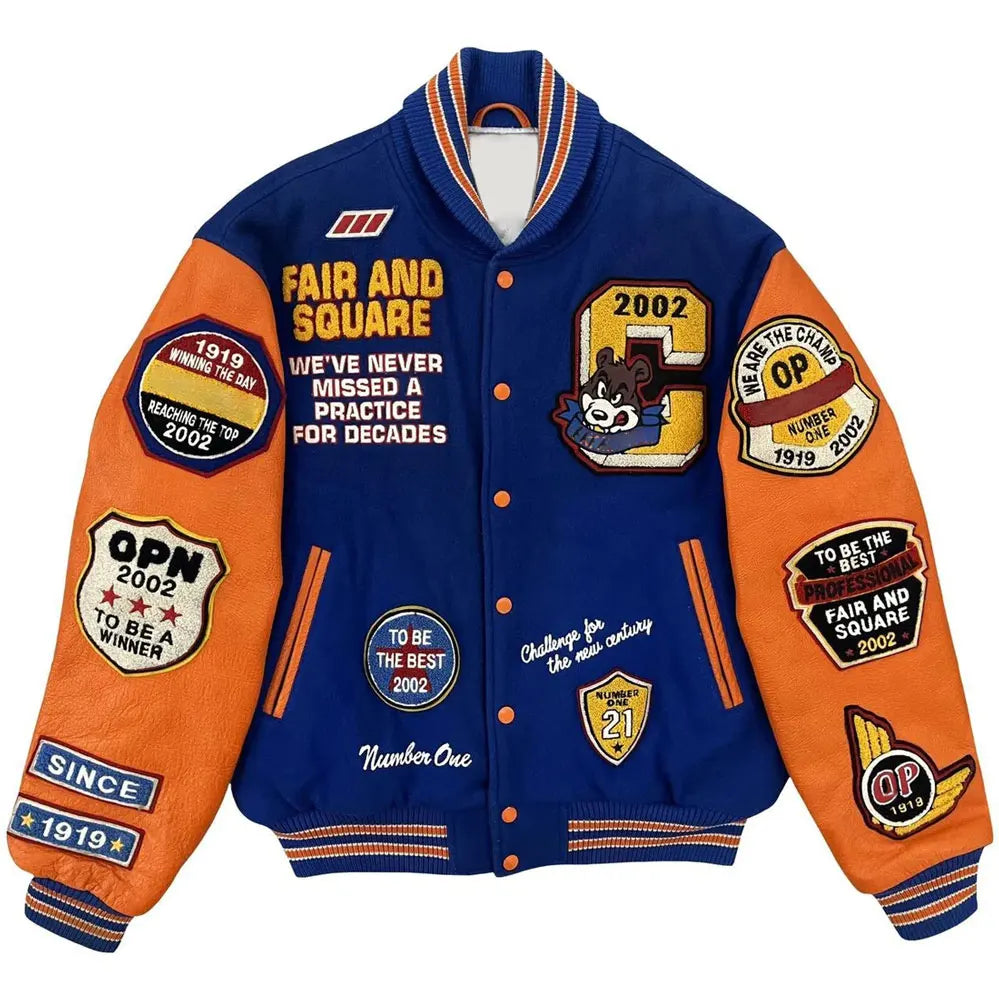 Winter Filling Varsity Jacket Men Factory Custom Letter Jacket Letterman Bomber Varsity Jackets With Embroidery