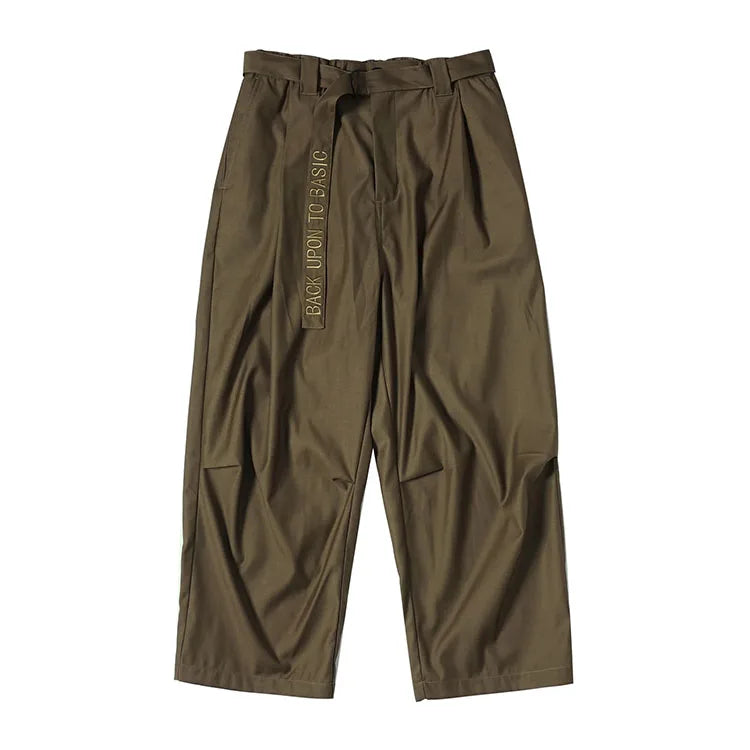 HL-Hersteller hochwertiger, locker sitzender Blanko-Nylon-Hosen mit individueller Stickerei, Herren-Polyester-Cargohose mit weitem Bein und Fallschirm
