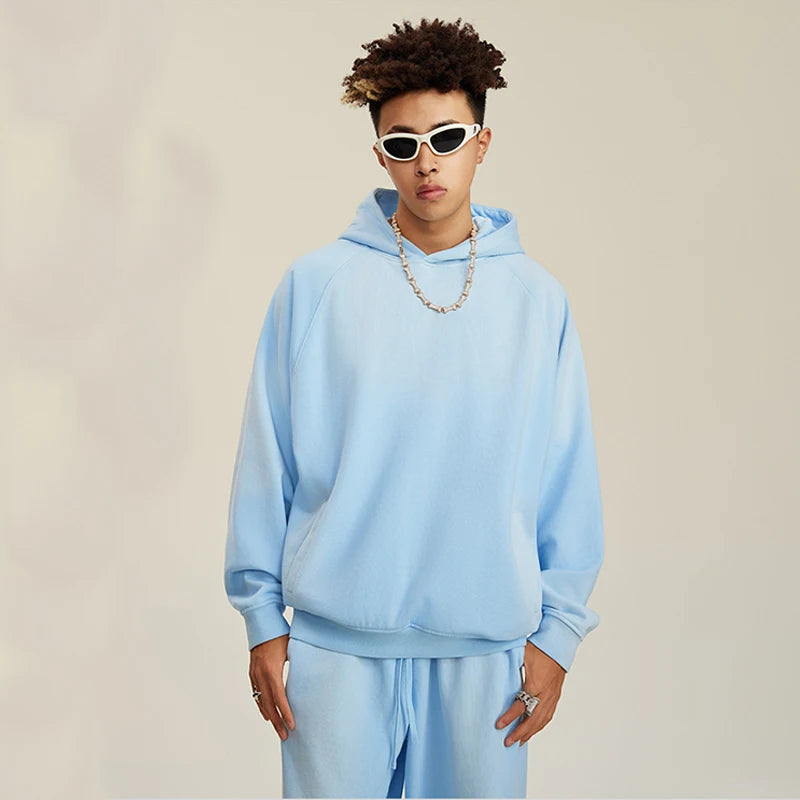 Wholesale 445gsm French Terry Oversized Sun Faded Tie Dyed Hoodie Vintage Washed Hoodie Thickened Side Pocket Hoodie
