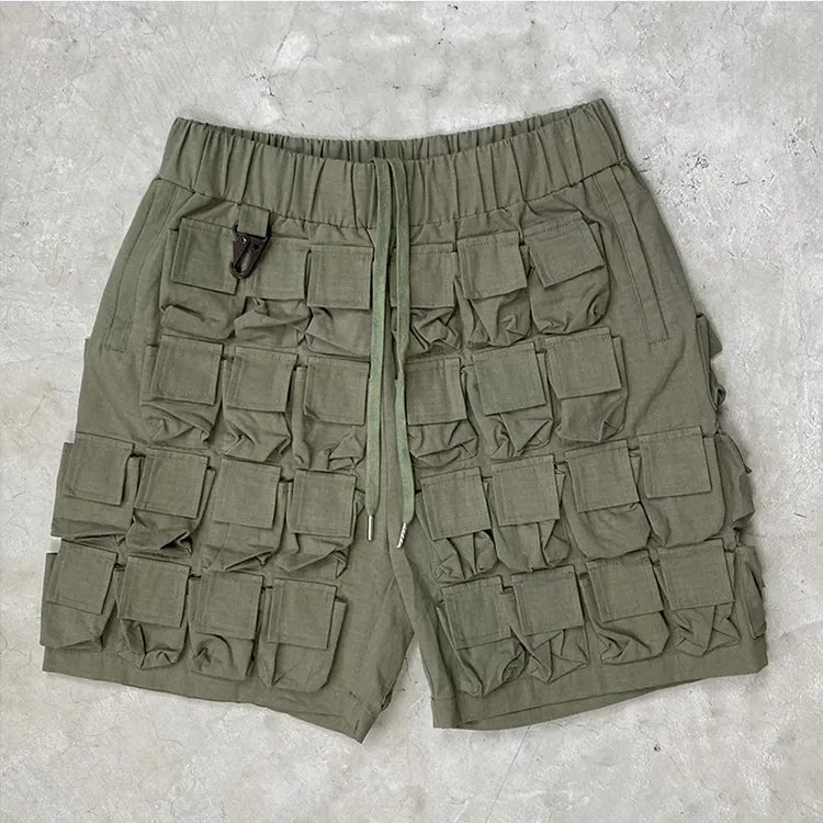 customiza tion utility multi-pocket men cargo shorts