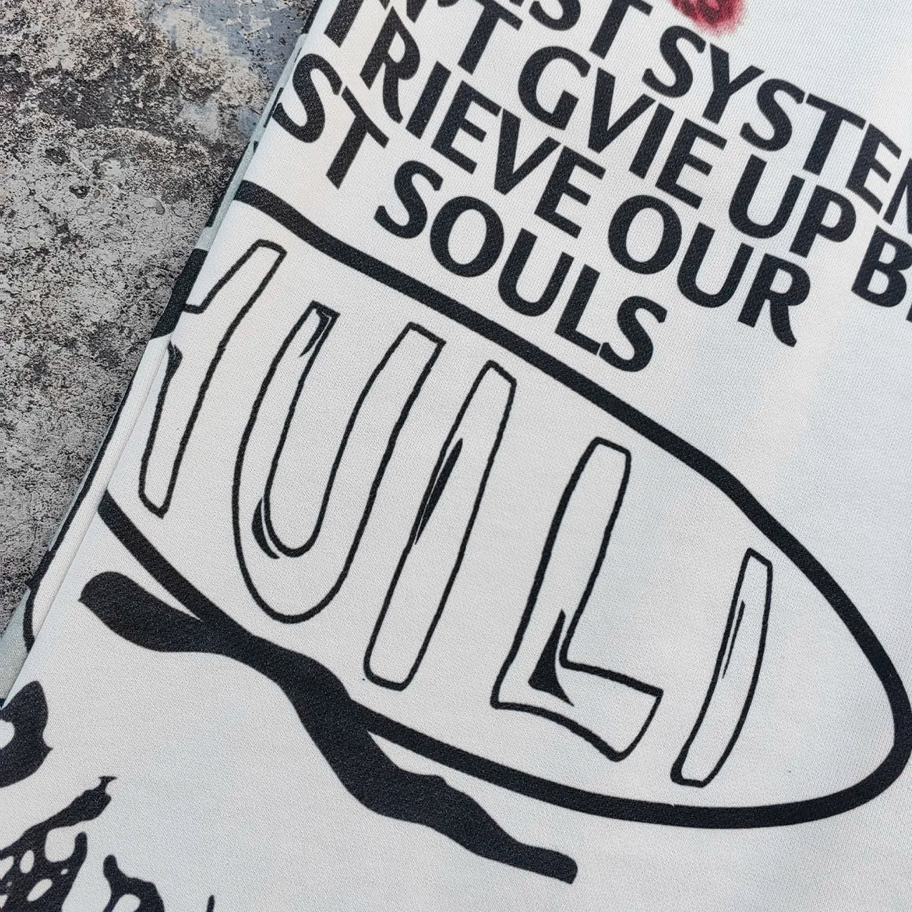 Custom Heavyweight Cotton Streetwear Sweatpants Men Screen Printing Baggy Wide Leg Graphic Y2k Sweatpants