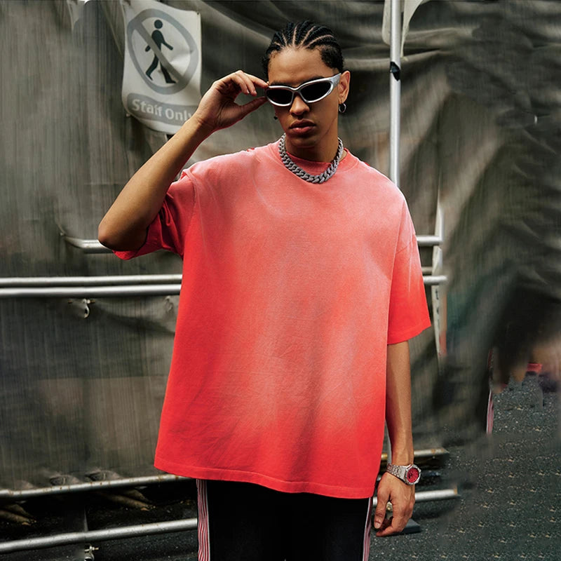 Wholesale 2024 Hot Hell Oversized 100% Cotton T-shirt Streetwear Blank Acid Wash Custom Logo Mens Vintage T Shirts
