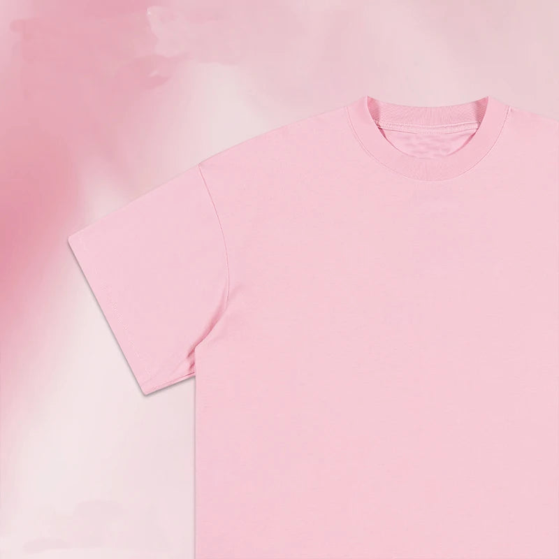 Wholesale Fashion T-shirts Blank Heavyweight Custom Logo Plain Unisex Loose T-shirt For Teenage