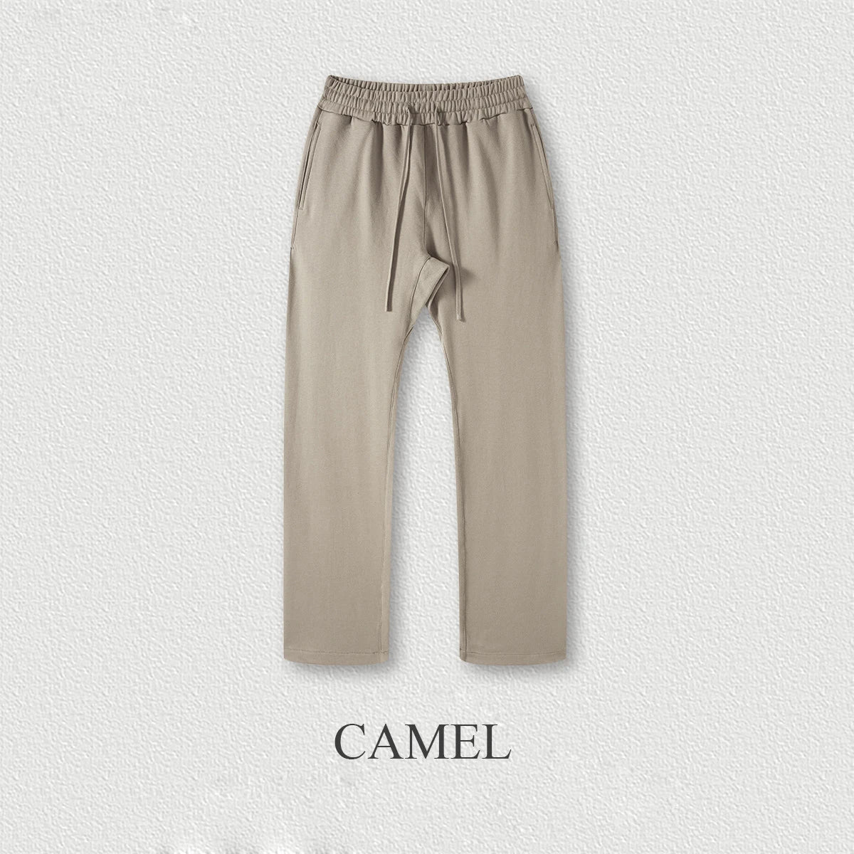 445 gsm Heavyweight Cotton Baggy Sweatpants Men Blank Plain Straight Wide Leg Sweatpants