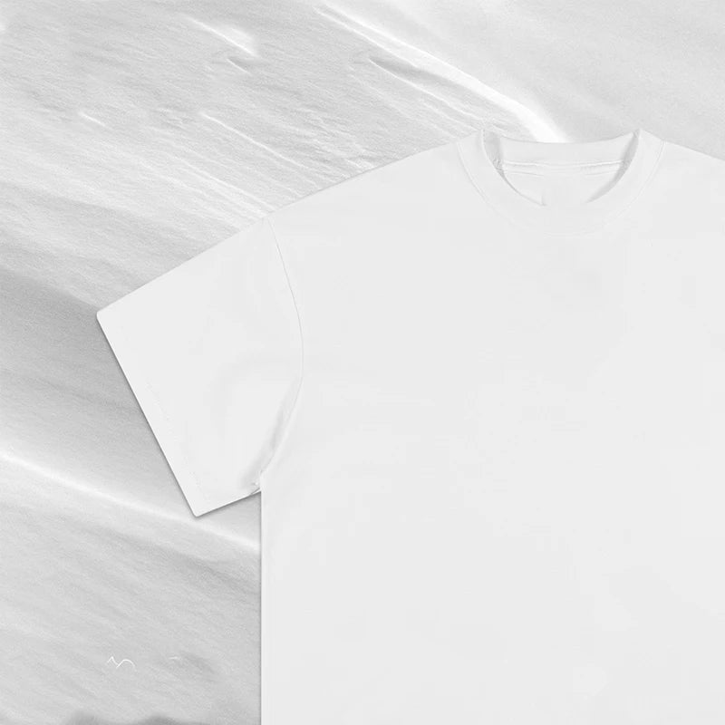 Wholesale Fashion T-shirts Blank Heavyweight Custom Logo Plain Unisex Loose T-shirt For Teenage