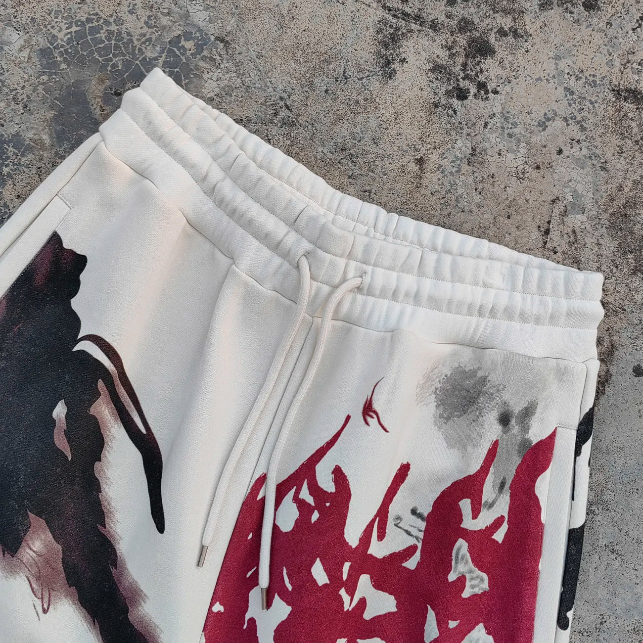 Unisex Y2k Streetwear Sweatpants Custom Screen Print Wide Leg Men Baggy Loose Fit Graphic Jogger Sweatpants